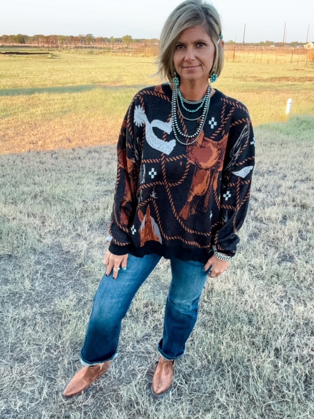 Horse and Tack Sweater.